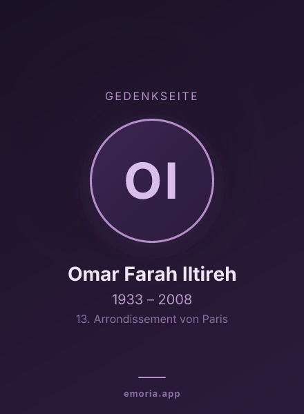 Gedenkportrait von Omar Farah Iltireh