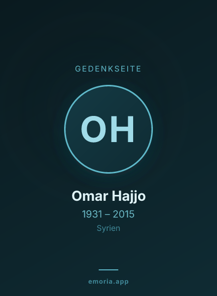 Gedenkportrait von Omar Hajjo