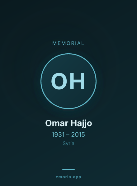 Memorial portrait of Omar Hajjo
