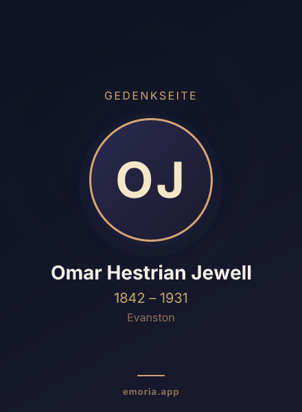 Gedenkportrait von Omar Hestrian Jewell