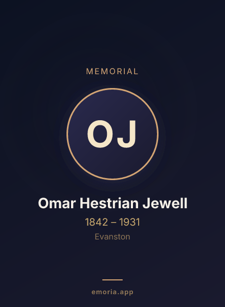 Memorial portrait of Omar Hestrian Jewell