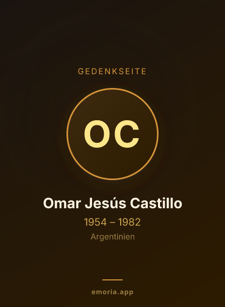Gedenkportrait von Omar Jesús Castillo