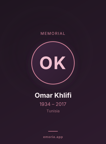 Memorial portrait of Omar Khlifi