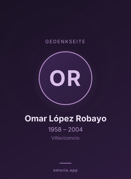 Gedenkportrait von Omar López Robayo