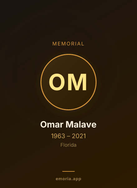 Memorial portrait of Omar Malave