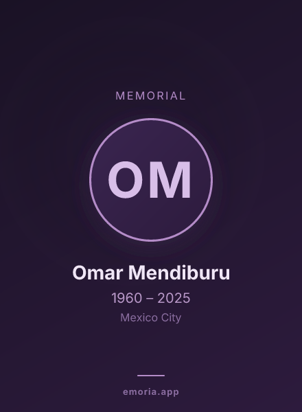 Memorial portrait of Omar Mendiburu