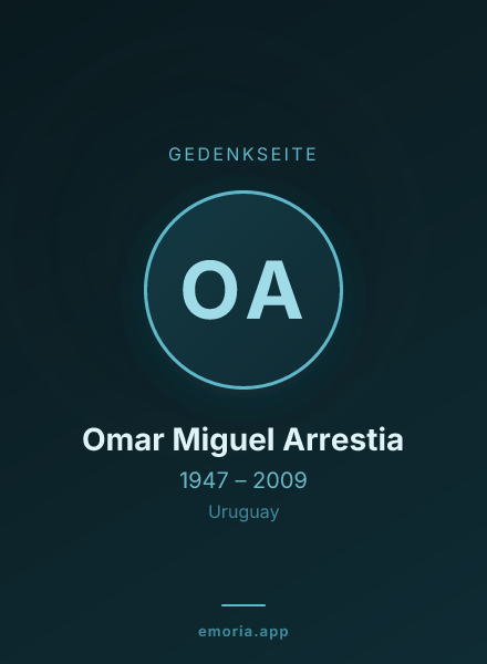 Gedenkportrait von Omar Miguel Arrestia
