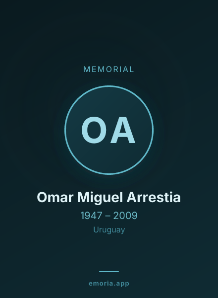 Memorial portrait of Omar Miguel Arrestia