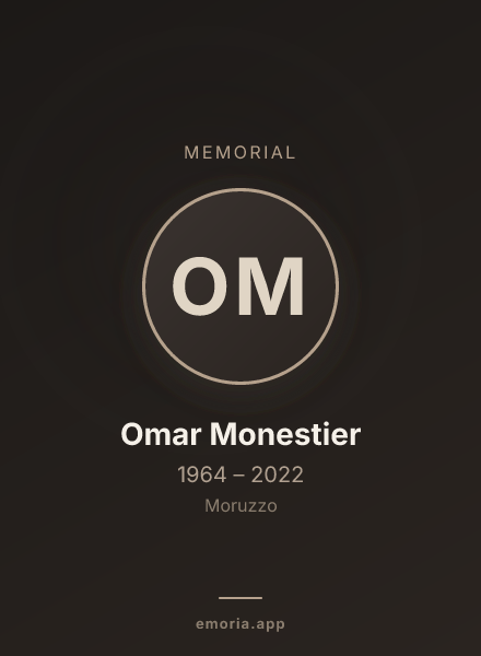Memorial portrait of Omar Monestier
