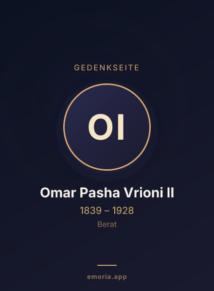 Gedenkportrait von Omar Pasha Vrioni II