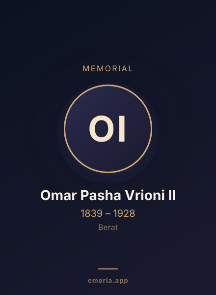 Memorial portrait of Omar Pasha Vrioni II