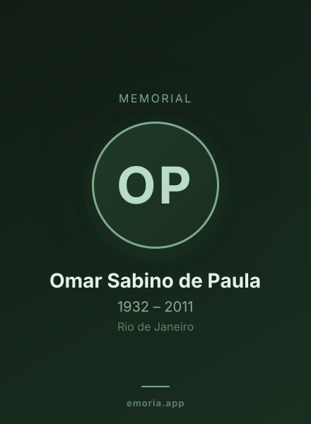 Memorial portrait of Omar Sabino de Paula