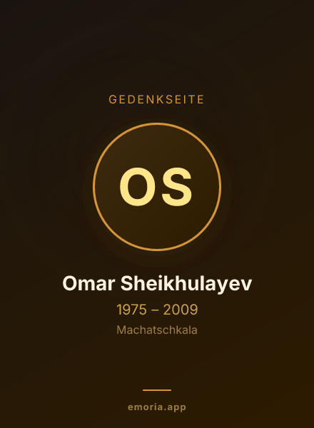 Gedenkportrait von Omar Sheikhulayev