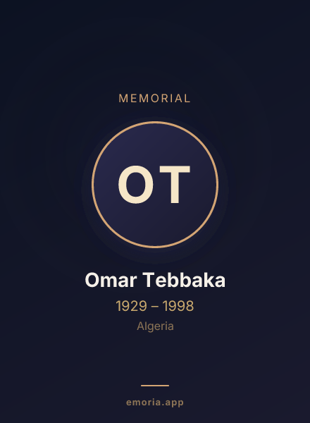 Memorial portrait of Omar Tebbaka