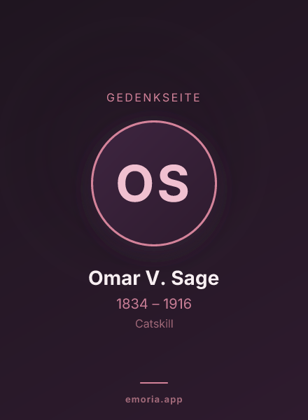 Gedenkportrait von Omar V. Sage