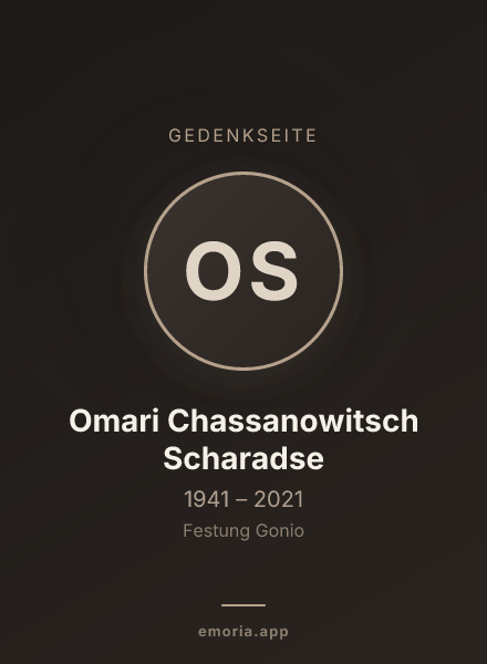 Gedenkportrait von Omari Chassanowitsch Scharadse