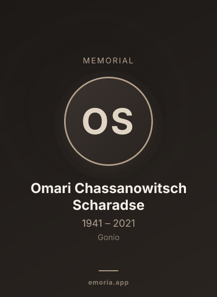Memorial portrait of Omari Chassanowitsch Scharadse