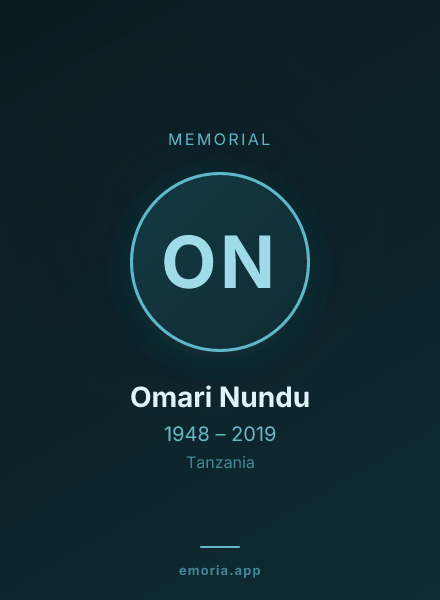 Memorial portrait of Omari Nundu