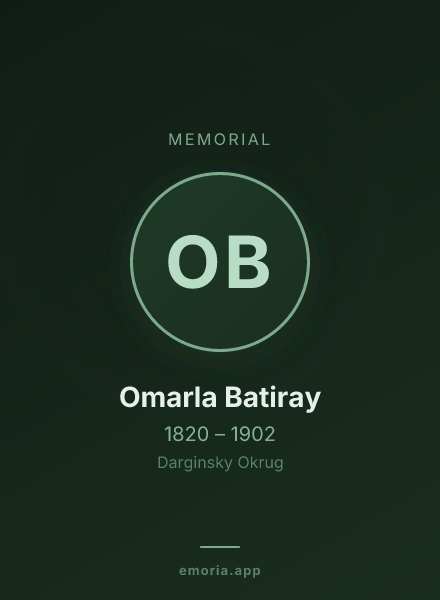 Memorial portrait of Omarla Batiray