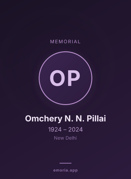 Memorial portrait of Omchery N. N. Pillai