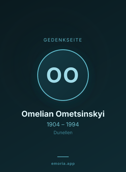 Gedenkportrait von Omelian Ometsinskyi
