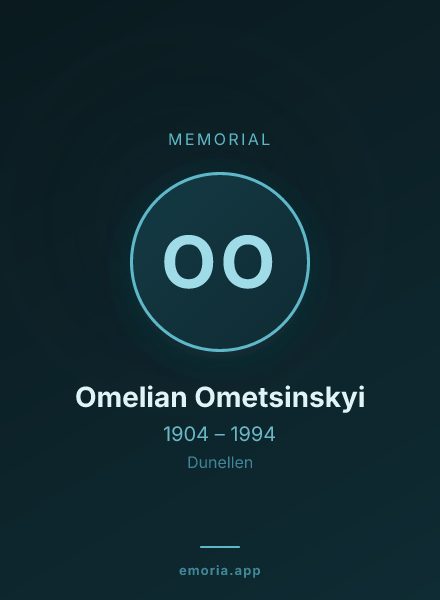 Memorial portrait of Omelian Ometsinskyi