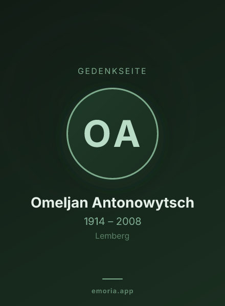 Gedenkportrait von Omeljan Antonowytsch