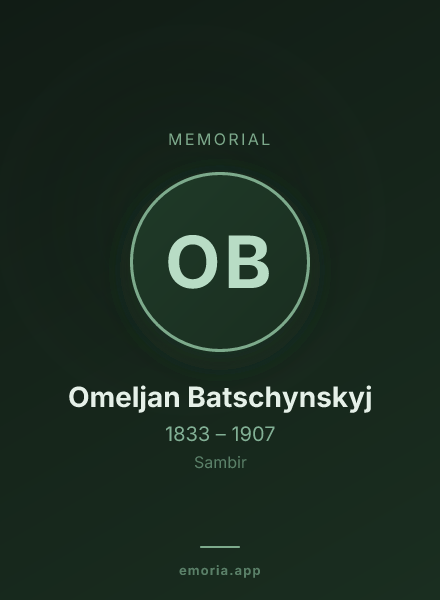 Memorial portrait of Omeljan Batschynskyj