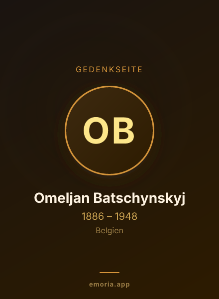 Gedenkportrait von Omeljan Batschynskyj