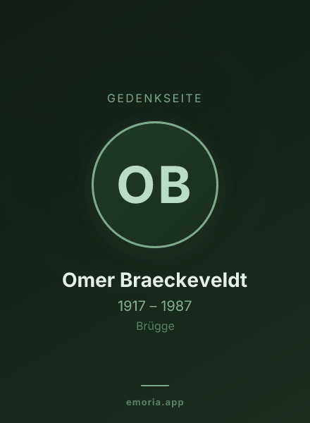 Gedenkportrait von Omer Braeckeveldt