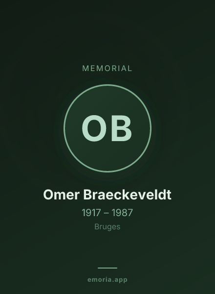 Memorial portrait of Omer Braeckeveldt