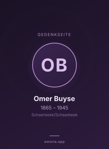 Gedenkportrait von Omer Buyse
