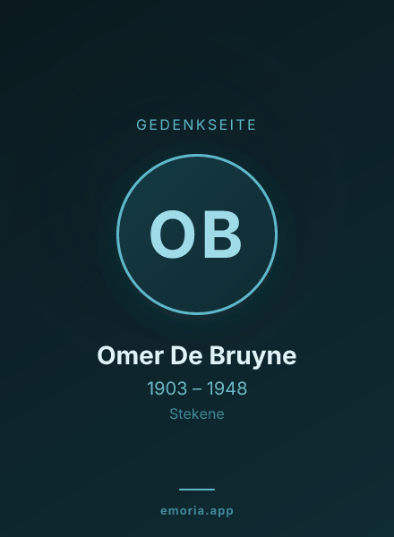 Gedenkportrait von Omer De Bruyne