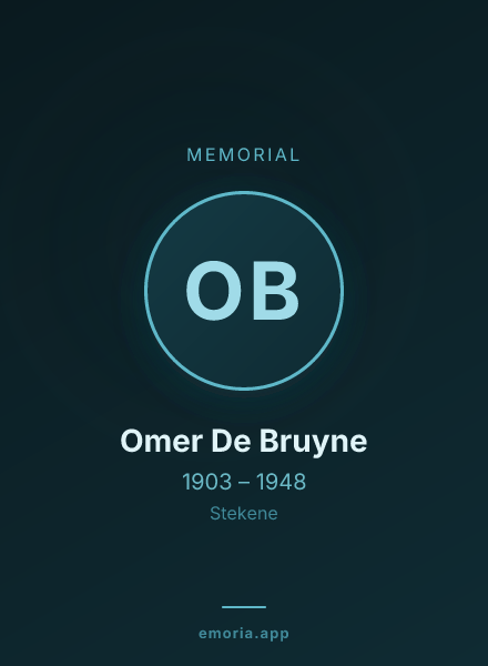 Memorial portrait of Omer De Bruyne