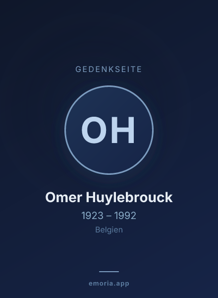 Gedenkportrait von Omer Huylebrouck