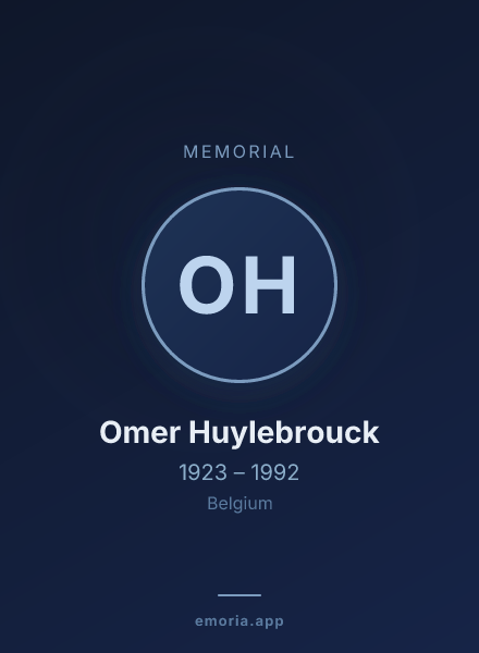 Memorial portrait of Omer Huylebrouck
