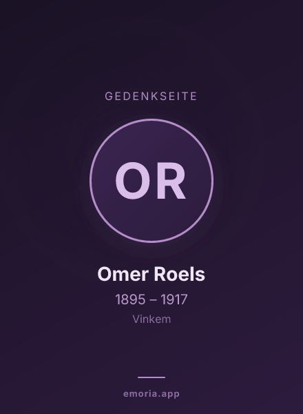 Gedenkportrait von Omer Roels