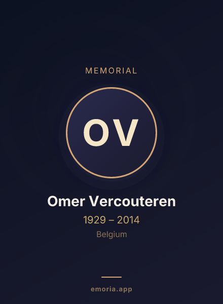 Memorial portrait of Omer Vercouteren