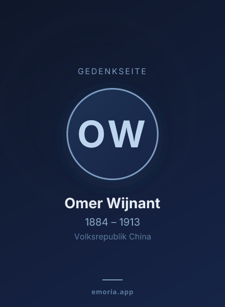 Gedenkportrait von Omer Wijnant