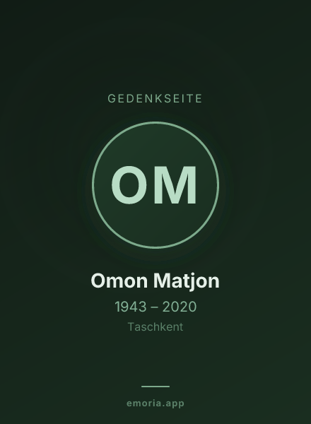 Gedenkportrait von Omon Matjon