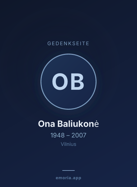 Gedenkportrait von Ona Baliukonė