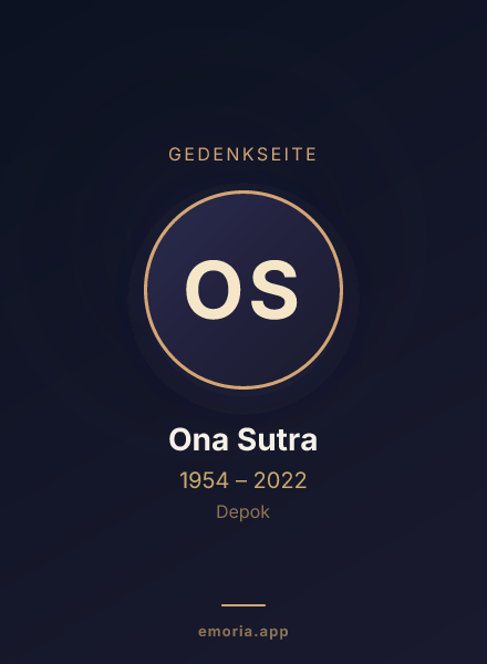 Gedenkportrait von Ona Sutra
