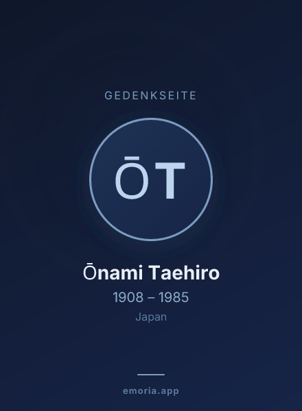Gedenkportrait von Ōnami Taehiro