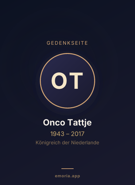 Gedenkportrait von Onco Tattje