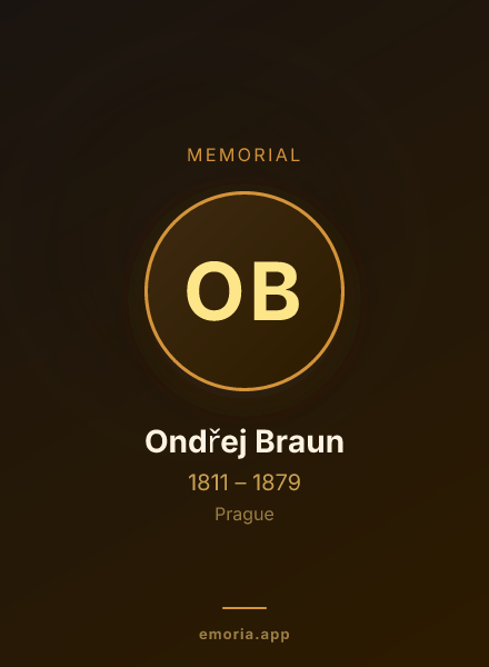 Memorial portrait of Ondřej Braun