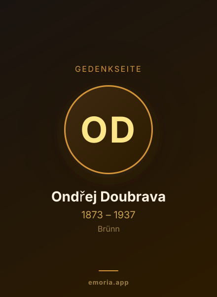 Gedenkportrait von Ondřej Doubrava