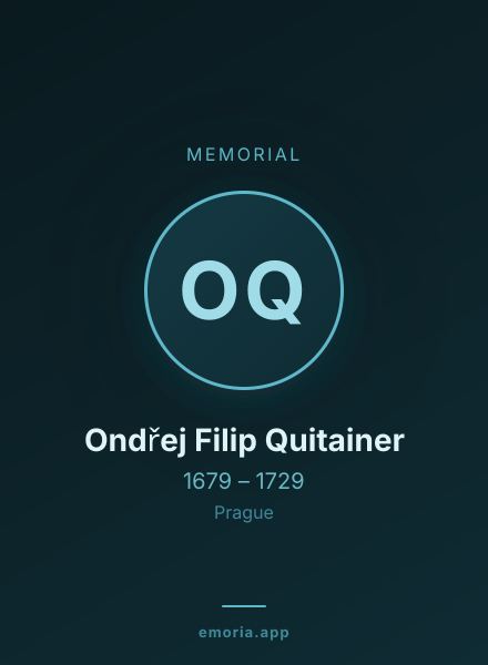 Memorial portrait of Ondřej Filip Quitainer