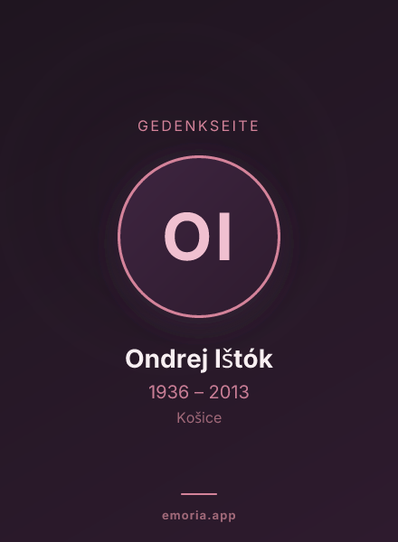 Gedenkportrait von Ondrej Ištók