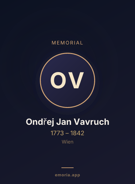 Memorial portrait of Ondřej Jan Vavruch