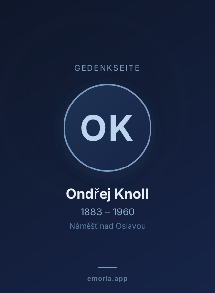 Gedenkportrait von Ondřej Knoll